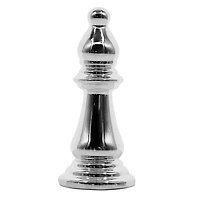 5.5" Silver Bishop Ceramic Tabletop Chess Piece by Ashland®