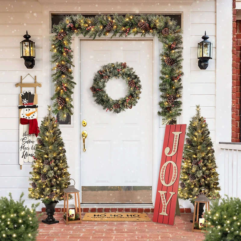 Glitzhome® 42" Christmas JOY Wood Porch Sign