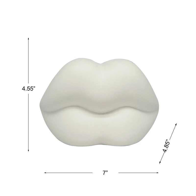 7" DIY Ceramic Lips Figurine by Make Market®