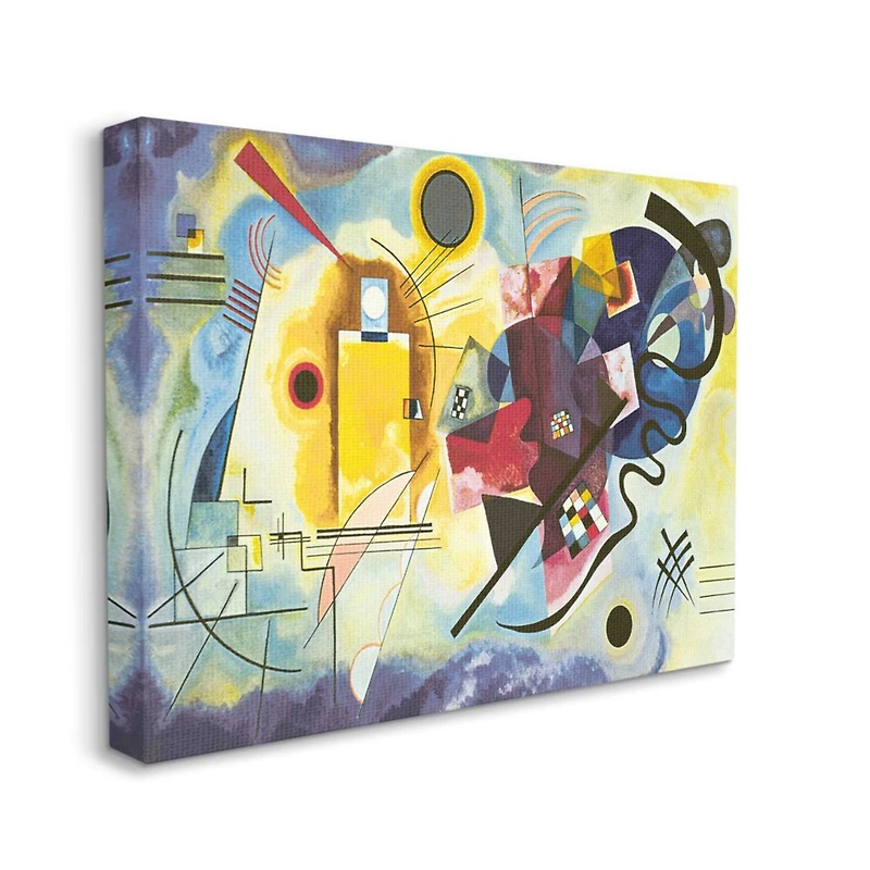 Stupell Industries Classic Kandinsky Abstraction Yellow Red Blue Canvas Wall Art
