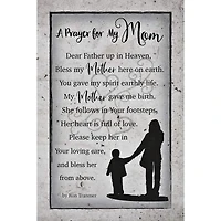 Prayer For My Mom Wood Plaque With Easel & Hanger
