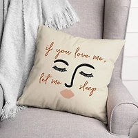 Let Me Sleep Throw Pillow