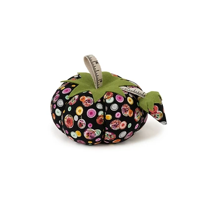 Dritz 4" Black Button Print Tomato Pin Cushion