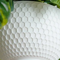 24" UV Resistant Artificial LED Pothos in White Hanging Basket