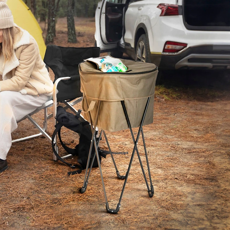 Household Essentials 2.75ft. Olive Green Thermal Standing Cooler with Travel Bag