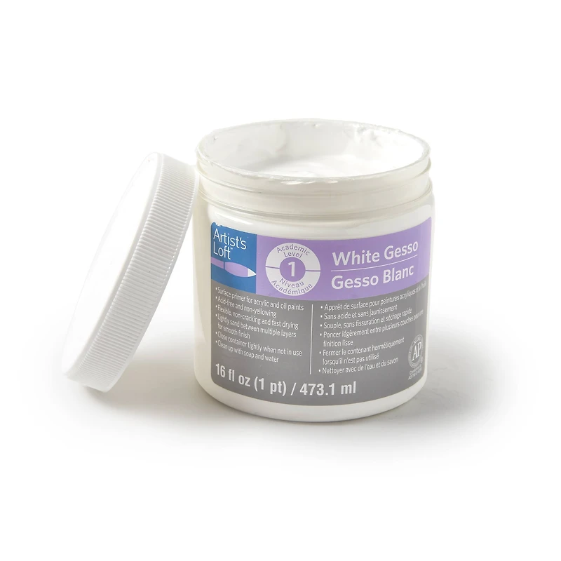 Pack: White Acrylic Gesso by Artist's Loft