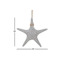 Dark Grey Coastal Polystone Wall Decor, 20" x 20"