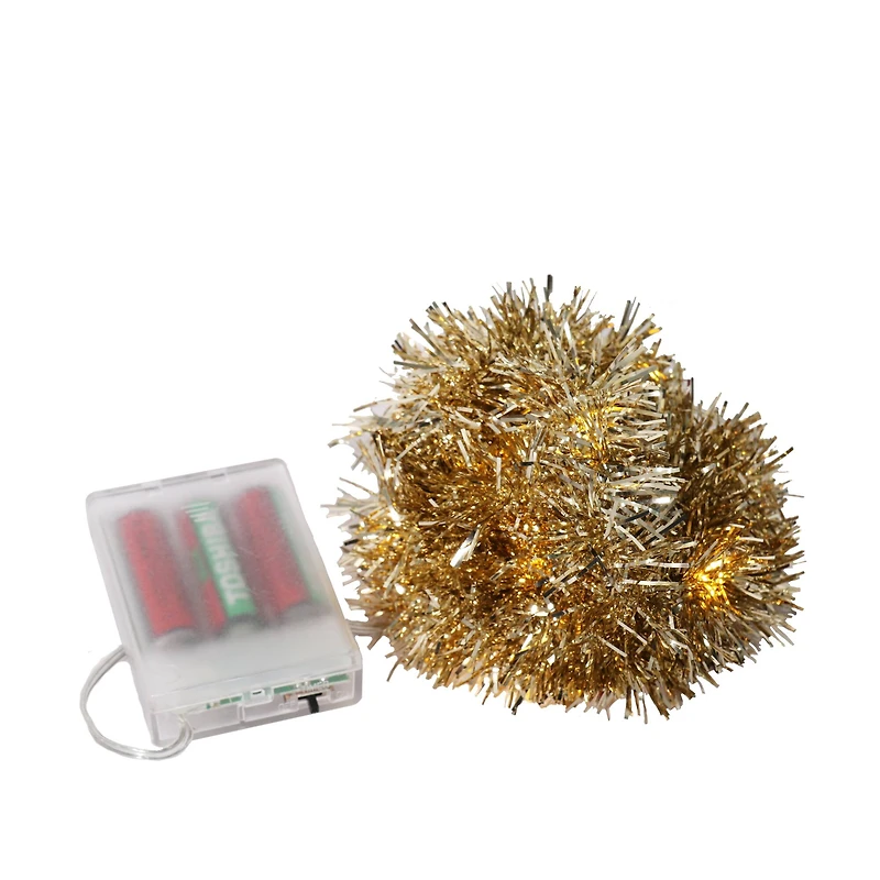 20ct. Warm White LED Tinsel String Lights by Ashland