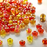 12 Pack: John Bead Tangerine Czech Glass Seed Beads, 6/0