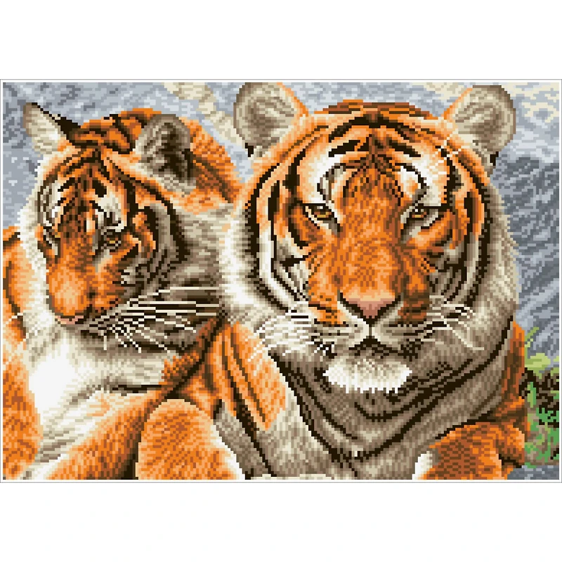 Diamond Dotz® Intermediate Tigers Diamond Painting Kit