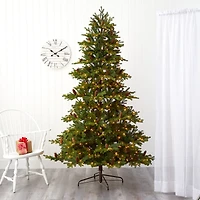 7.5ft. Pre-Lit Yukon Mountain Fir & Pinecones Artificial Christmas Tree with Clear Lights