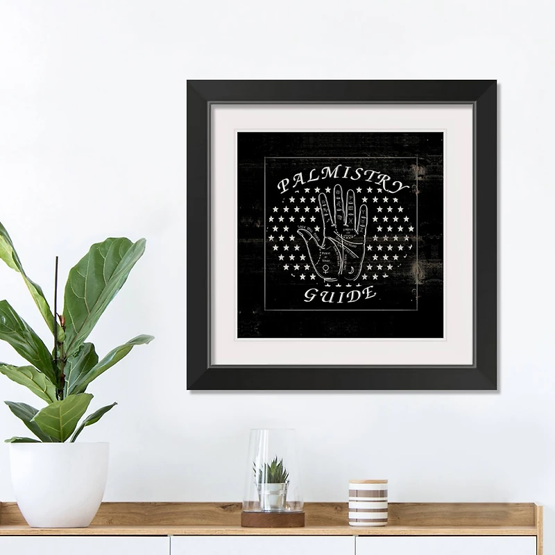 Palmistry Halloween Print in Black Frame