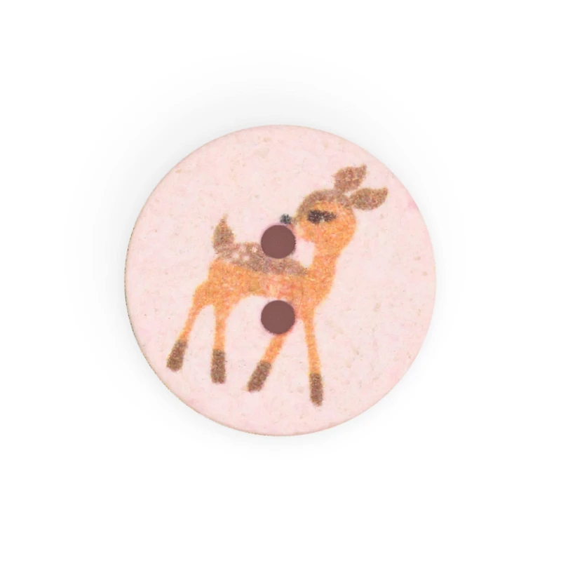 Dritz® 15mm Light Pink Recycled Cotton Deer Button, 9ct.