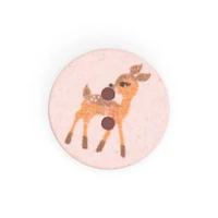 Dritz® 15mm Light Pink Recycled Cotton Deer Button, 9ct.