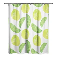 Lime Citrus Pattern 71" x 74" Shower Curtain
