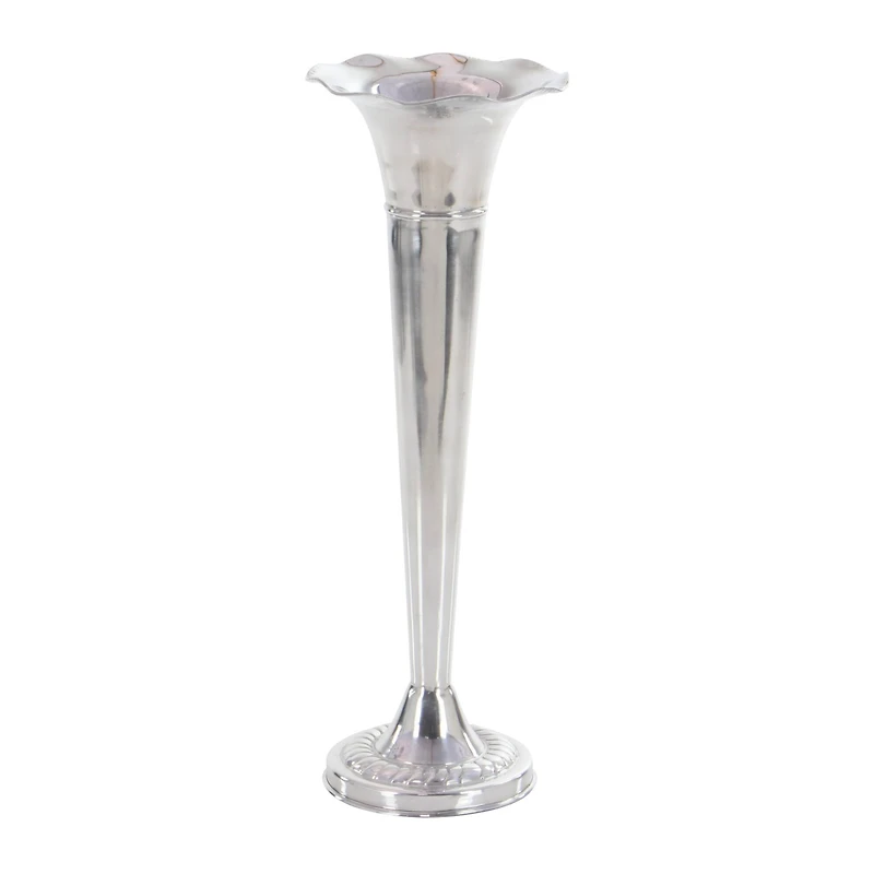 The Novogratz 22" Silver Aluminum Traditional Vase