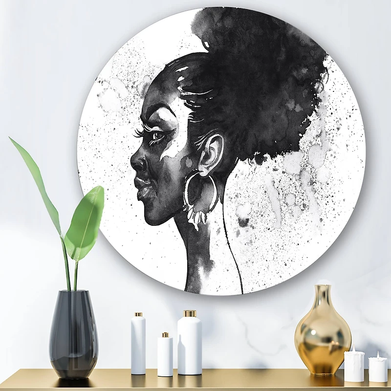Designart - Monochrome Portrait of African American Woman I
