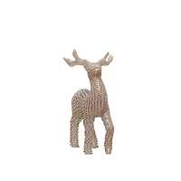 7" Gold Glitter & Crystal Standing Reindeer Tabletop Décor by Ashland®