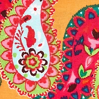 Orange Paisley Cotton Fashionable Fabric by Loops & Threads®