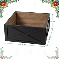 Glitzhome® Black Wood Tree Collar