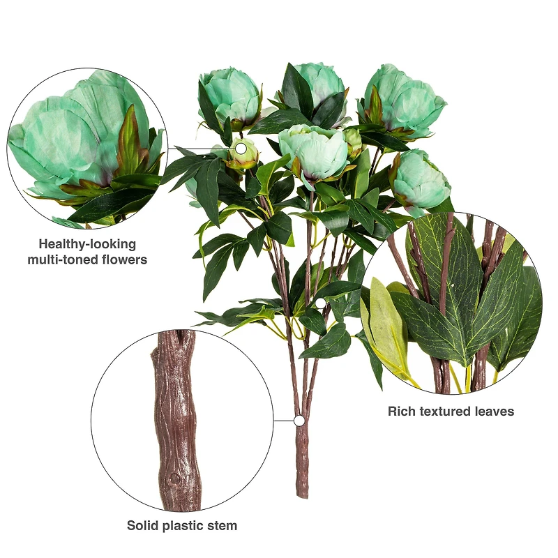 Artificial Green Peony Spray