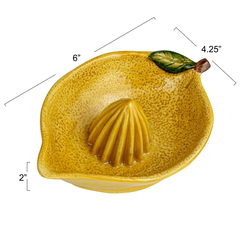 Hello Honey® 6" Countryside Citrus Stoneware Lemon Juicer