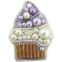 Crystal Art Beadwork Kit For Creating Broоch Cake