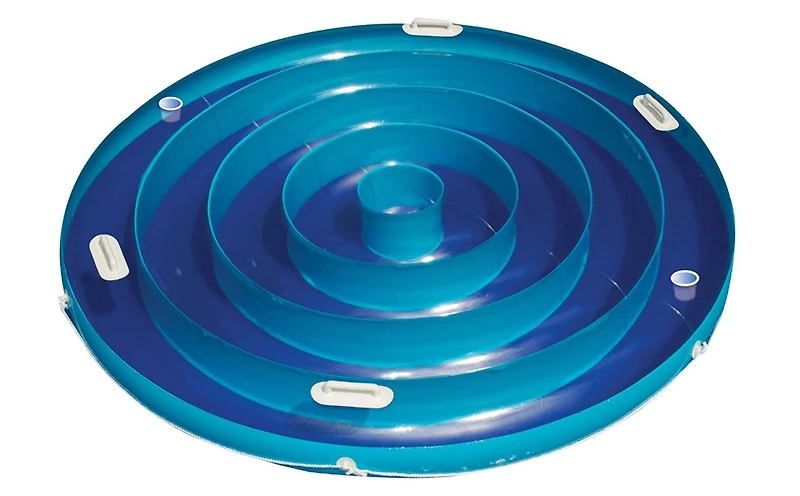 84" Solstice Inflatable Round Jumbo Island Swimming Pool Raft Lounger