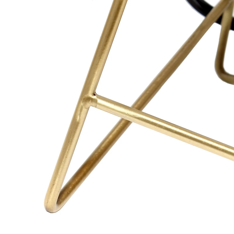 Simple Designs Gold & White Down to the Wire Table Lamp