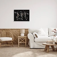 Stupell Industries 24" x 30" Dancing is in My Bones Skeletons White Framed Giclée Art