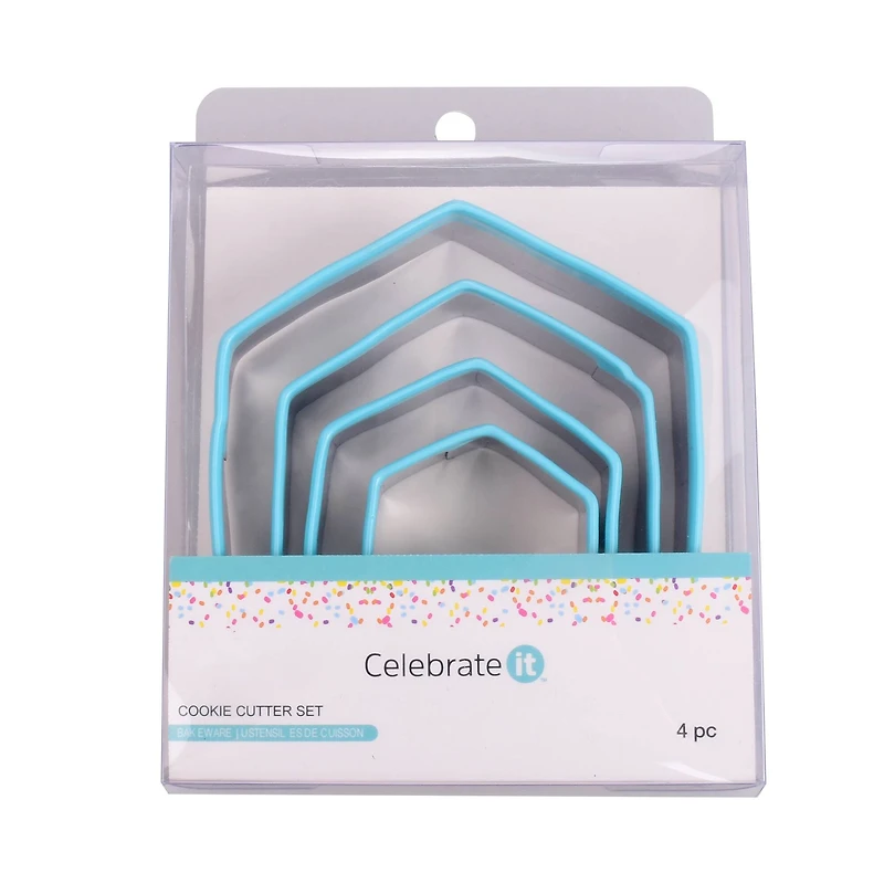 Hexagon Stainless Steel Nested Cookie Cutter Set by Celebrate It®