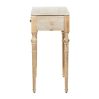 Brown Farmhouse Wood Console Table, 33" x 36"