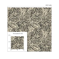 Tommy Bahama Zebra Leaf Peel & Stick Wallpaper