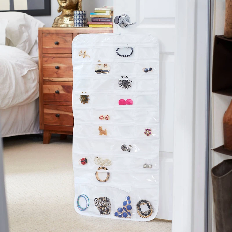 Household Essentials 35" Double-Sided Hanging Jewelry Organizer