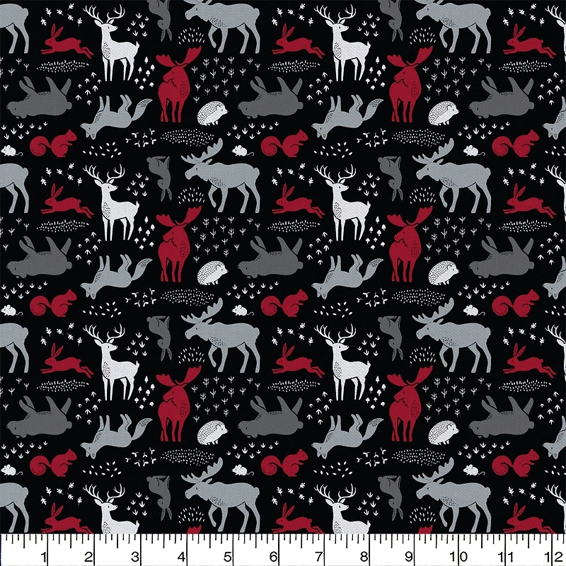 Emma & Mila® Hudson Collection Forest Animal Precut Cotton Fabric, 4ct.