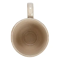 Hello Honey® 4.75" Cream Speckled Glaze Stoneware Footed Mug, 4ct.