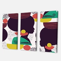 Designart - Ethnic Geometric Silhouette of African American III