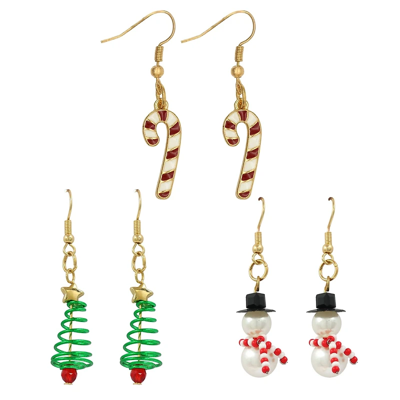 Candy Cane Earring Set by Celebrate It™