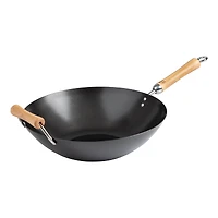 Joyce Chen 14" Carbon Steel Nonstick Wok with Birch Handles