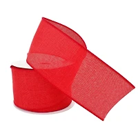 2.5" x 25ft. Faux Linen Wired Ribbon by Celebrate It