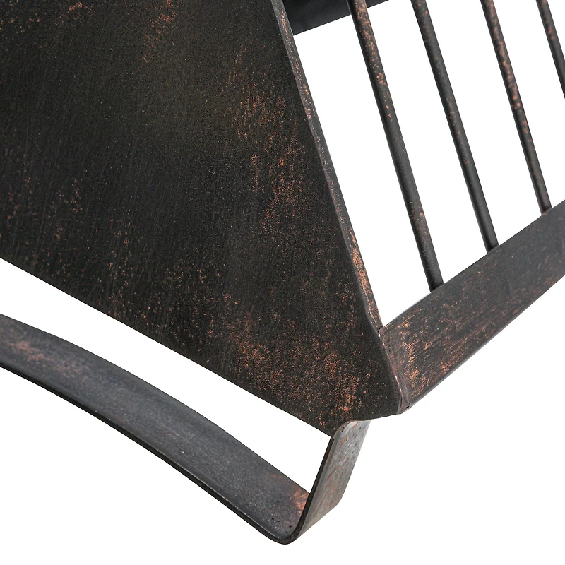 Hello Honey® 24" Distressed Black Rustic Farmhouse Metal Dish Rack