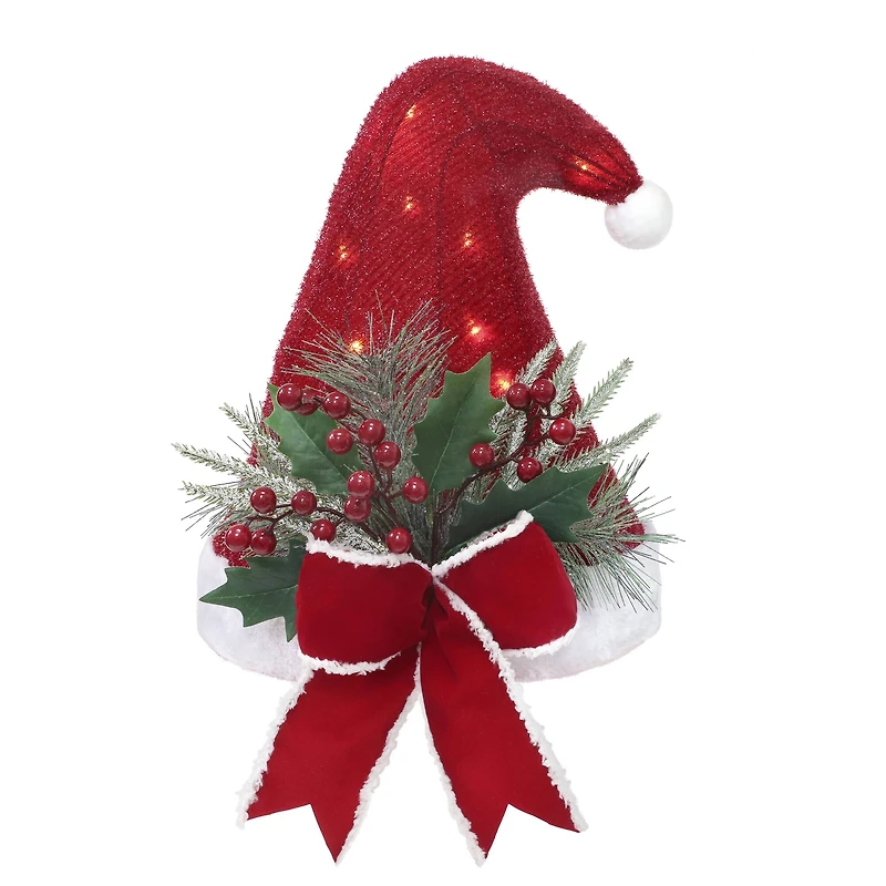 14" LED Premade Santa Hat Décor by Ashland®