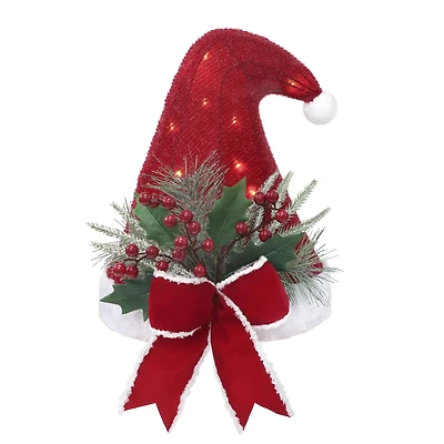 14" LED Premade Santa Hat Décor by Ashland®