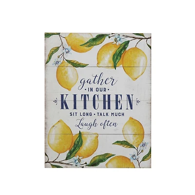 Hello Honey® Gather in Our Kitchen Wood Wall Décor with Lemons