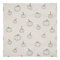Gray Mini Pumpkin Pattern Cotton Twill Napkin