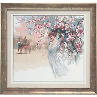Charivna Mit Cross-stitch kit A girl in a white