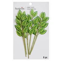 Green & Yellow Fabric Leaf Embellishments by Recollections™