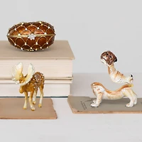 Hello Honey® 3.5" Amber Jeweled Egg Trinket Box