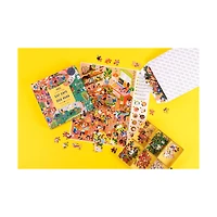 Cat Cafe & Dog Park Double-Sided Jigsaw Puzzle: 500 Pcs