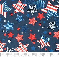 SINGER Patriotic Star Allover on Navy Print Ringspun Cotton Fabric